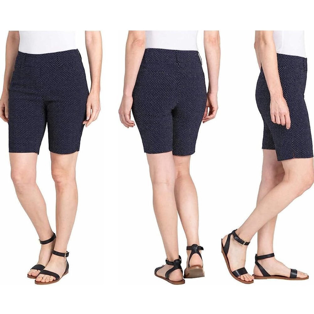 Hilary Radley Women’s Bermuda Pull-On Short 9" inseam - Picture 1 of 12